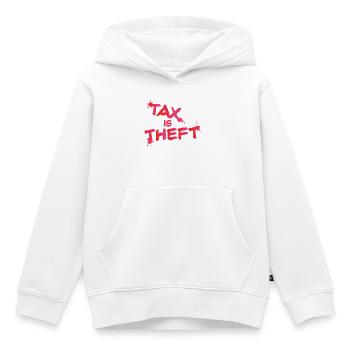 Morous Tax is Theft Design - Kinder Premium Organic Hoodie - Weiß - Vorne - AI Model Kid Female (0cm)