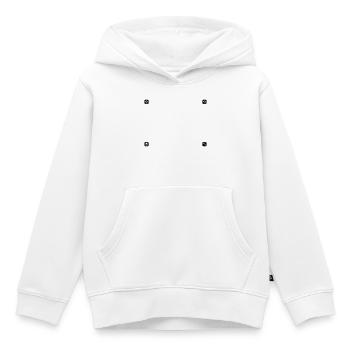 Champ Motif - Sweat Premium à capuche enfant bio - blanc - Devant - AI Model Kid Female (0cm)