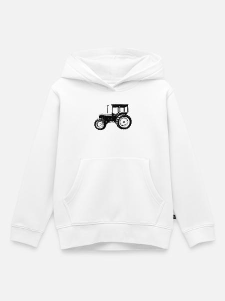 Traktor - Kinder Premium Organic Hoodie - Weiß
