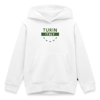Turin Italien Emblem - Kinder Premium Organic Hoodie - Weiß - Vorne - AI Model Kid Female (0cm)