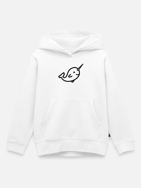 Narwal - Kinder Premium Organic Hoodie - Weiß