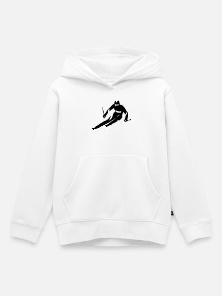 Ski - Kinder Premium Organic Hoodie - Weiß