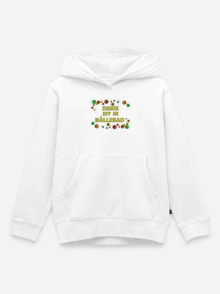 De als Baelle - Kinder Premium Organic Hoodie - Weiß