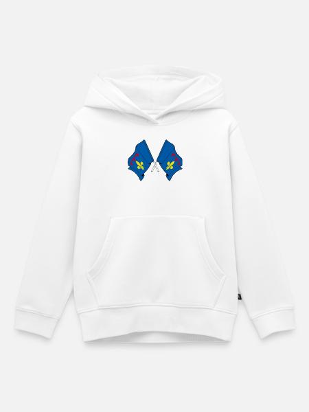 Kreuzte Flaggen Provence - Kinder Premium Organic Hoodie - Weiß