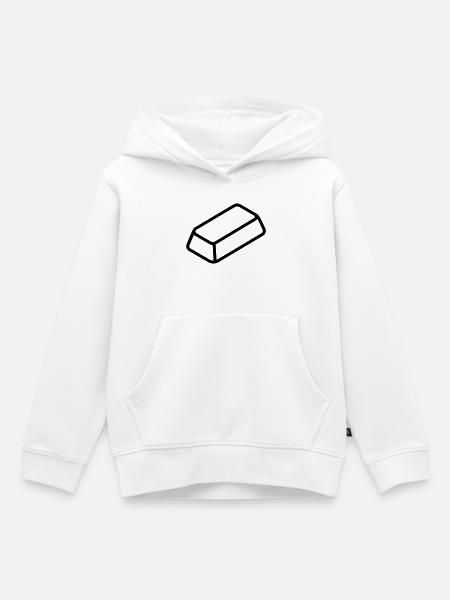 Goldbarren - Kinder Premium Organic Hoodie - Weiß