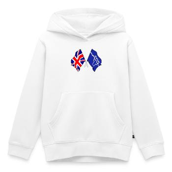 Tyne and Wear & Grande-Bretagne croisée - Sweat Premium à capuche enfant bio - blanc - Devant - AI Model Kid Female (0cm)