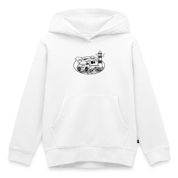 Wohnmobil am Meer  - Kinder Premium Organic Hoodie - Weiß - Vorne - AI Model Kid Female (0cm)