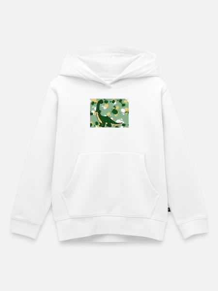 Brachiosaurus Dino - Kinder Premium Organic Hoodie - Weiß