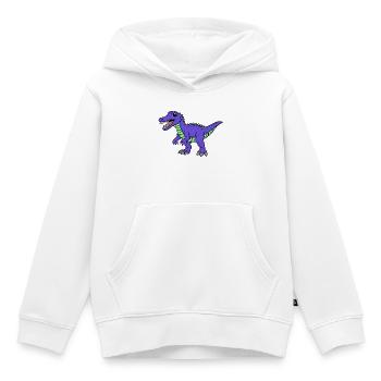 Dino - Kids Premium Organic Hoodie - white - Front - AI Model Kid Female (0cm)