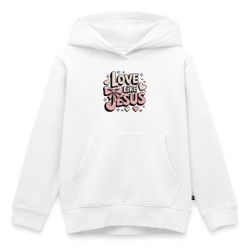 Love Like Jesus - Kinder Premium Organic Hoodie - Weiß - Vorne - AI Model Kid Female (0cm)