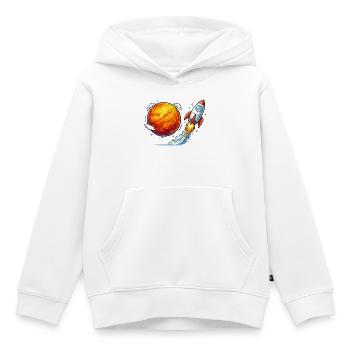 Rakete Planet Raumfahrt - Kinder Premium Organic Hoodie - Weiß - Vorne - AI Model Kid Female (0cm)
