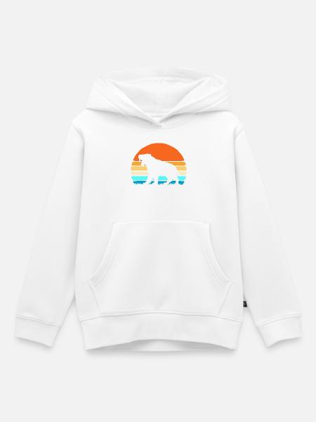 Urzeit Säbelzahntiger - Kinder Premium Organic Hoodie - Weiß