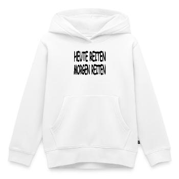 Ride - Kids Premium Organic Hoodie - white - Front - AI Model Kid Female (0cm)
