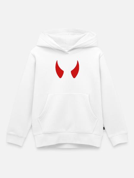 Teufelshörner - Kinder Premium Organic Hoodie - Weiß