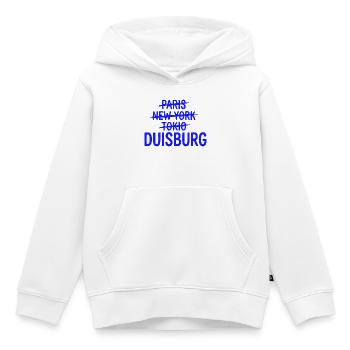Duisburg, Ruhrpott, Ruhr Area City Hoodie, Mug - Kids Premium Organic Hoodie - white - Front - AI Model Kid Female (0cm)