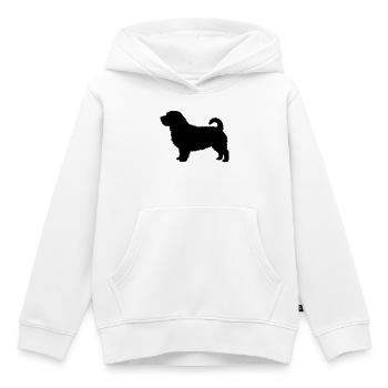 Norfolk-Terrier-Silhouette - Kinder Premium Organic Hoodie - Weiß - Vorne - AI Model Kid Female (0cm)