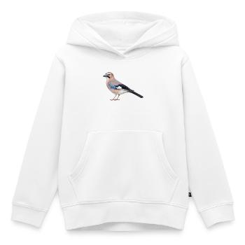 Realistischer Eichelhäher - Kinder Premium Organic Hoodie - Weiß - Vorne - AI Model Kid Female (0cm)