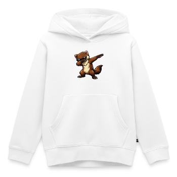 Dabbing Marder - Kinder Premium Organic Hoodie - Weiß - Vorne - AI Model Kid Female (0cm)