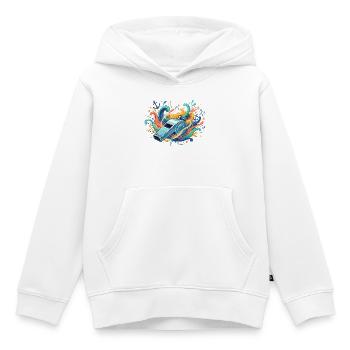 Maritime pipe in a splash of colour - Kids Premium Organic Hoodie - white - Front - AI Model Kid Female (0cm)
