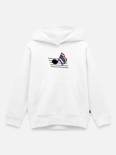 Schier Music Flag – Insel-Vibes - Kinder Premium Organic Hoodie - Weiß