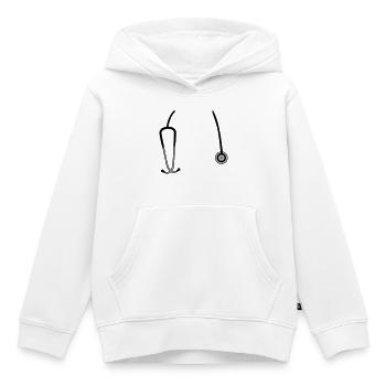 Stethoskop - Kinder Premium Organic Hoodie - Weiß - Vorne - AI Model Kid Female (0cm)