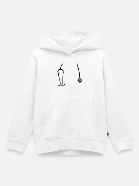 Stethoskop - Kinder Premium Organic Hoodie - Weiß