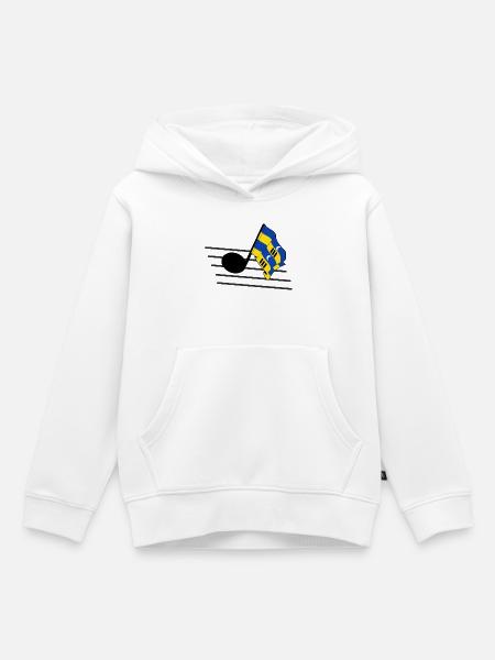 Ameland Music Flag – Insel-Vibes - Kinder Premium Organic Hoodie - Weiß