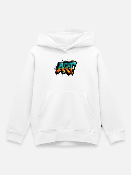 Graffiti ART Farbexplosion - Kinder Premium Organic Hoodie - Weiß