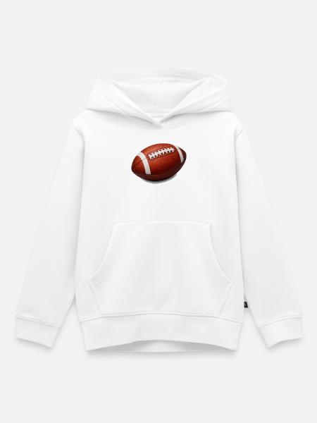 Football américain - Sweat Premium à capuche enfant bio - blanc