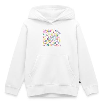 Zahlen_Schule - Kids Premium Organic Hoodie - white - Front - AI Model Kid Female (0cm)