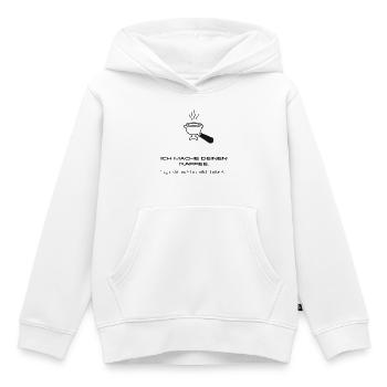 Ich Mache Deinen Kaffee - Frag Nicht - Barista - Kinder Premium Organic Hoodie - Weiß - Vorne - AI Model Kid Female (0cm)