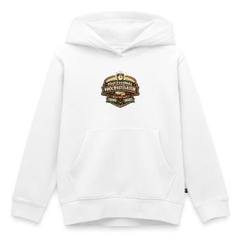 Professioneller Aufschieber - Kinder Premium Organic Hoodie - Weiß - Vorne - AI Model Kid Female (0cm)