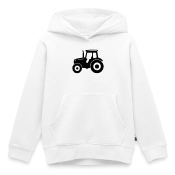 Traktor Silhouette - Kinder Premium Organic Hoodie - Weiß - Vorne - AI Model Kid Female (0cm)