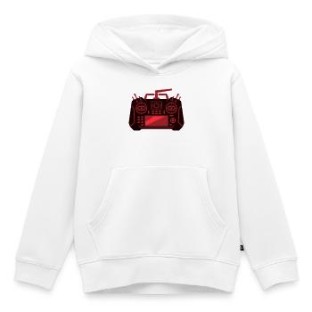 Drohnen Fernsteuerung Icon - Kinder Premium Organic Hoodie - Weiß - Vorne - AI Model Kid Female (0cm)
