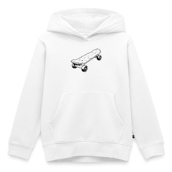 Skateboard Graphics - Kids Premium Organic Hoodie - white - Front - AI Model Kid Female (0cm)