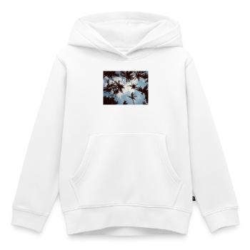 Perspective des palmiers tropicaux - Sweat Premium à capuche enfant bio - blanc - Devant - AI Model Kid Female (0cm)
