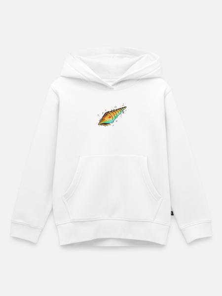 Bunte Muschelwasserfarben - Kinder Premium Organic Hoodie - Weiß