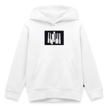Touches abstraites de piano – Design moderne - Sweat Premium à capuche enfant bio - blanc - Devant - AI Model Kid Female (0cm)