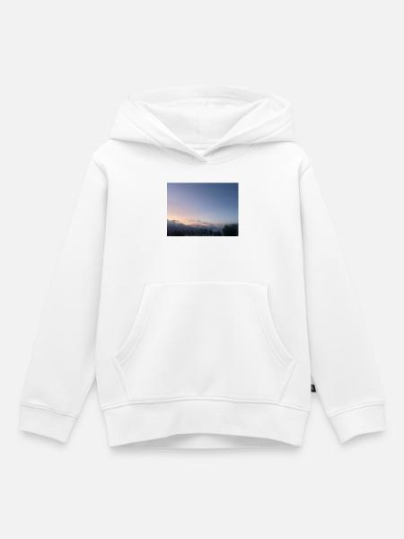 Dämmerungszauber am Wald - Kinder Premium Organic Hoodie - Weiß