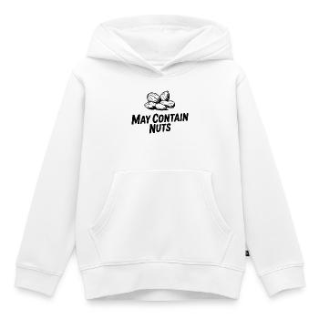 Kann Nüsse enthalten - Kinder Premium Organic Hoodie - Weiß - Vorne - AI Model Kid Female (0cm)