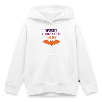 Spooky steht mir gut am Bat-Tee - Kinder Premium Organic Hoodie - Weiß - Vorne - AI Model Kid Female (0cm)