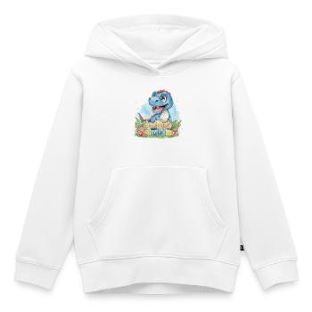 Süßer Baby Dino Endlich Schulkind 2026 T-Rex - Kinder Premium Organic Hoodie - Weiß - Vorne - AI Model Kid Female (0cm)