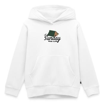 Lazy Sunday Book Club Vintage Aesthetic - Kids Premium Organic Hoodie - white - Front - AI Model Kid Female (0cm)