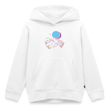 Neonberge Mondsonne Geometrisch Gipfel - Kinder Premium Organic Hoodie - Weiß - Vorne - AI Model Kid Female (0cm)