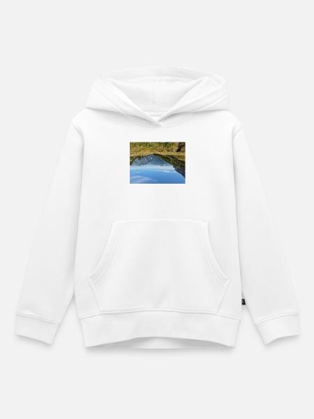 Alpine Panorama - Kinder Premium Organic Hoodie - Weiß