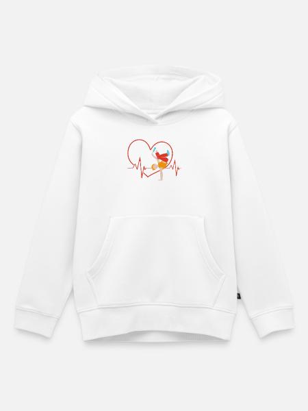 Breakdance - Kinder Premium Organic Hoodie - Weiß
