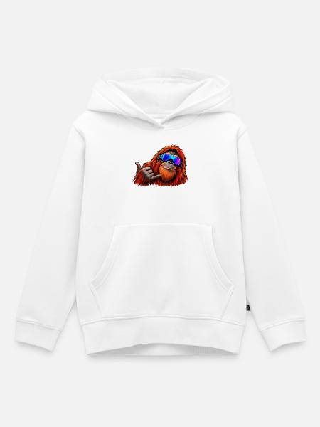 orang-utan-cool - Kinder Premium Organic Hoodie - Weiß