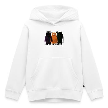 Three Little Monsters "The Crew" - Kinder Premium Organic Hoodie - Weiß - Vorne - AI Model Kid Female (0cm)