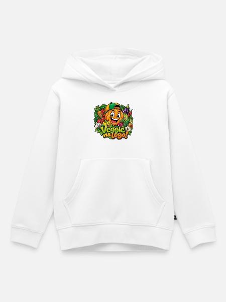 Veggie na Logo - Kinder Premium Organic Hoodie - Weiß