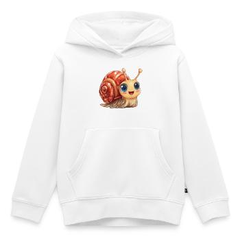 Kuschelschnelle Schnecke - Kinder Premium Organic Hoodie - Weiß - Vorne - AI Model Kid Female (0cm)